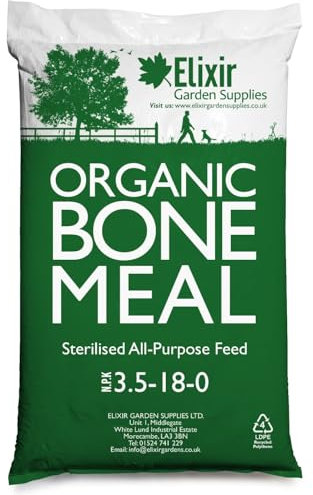 Elixir Gardens 25kg Organic Bone Meal Plant Fertiliser | All-Purpose & All-Season Vegetable, Fruit & Flower Food