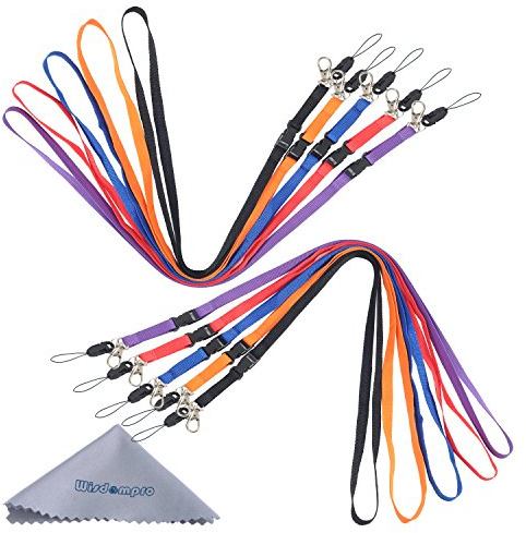 Wisdompro Schlüsselband Lang 10 Stück, Abnehmbarer Schlüsselbänder für Krankenschwestern, Angestellte, Studenten, Lanyard für Badges, Schlüssel, Handy (Farbe, 22 inch)