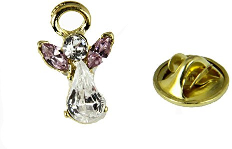 6030602 June Crystal Birth Month Angel Pin Guardian Lapel Brooch Tie Tack
