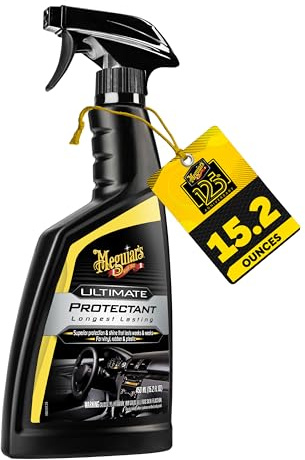Meguiar's Ultimate Protectant, Exterior & Car Interior Protectant with UV Clear Coat Technology, Non-Greasy Formula for Shining and Protecting Vinyl, Rubber, and Plastic, 15.2 Oz Spray Bottle