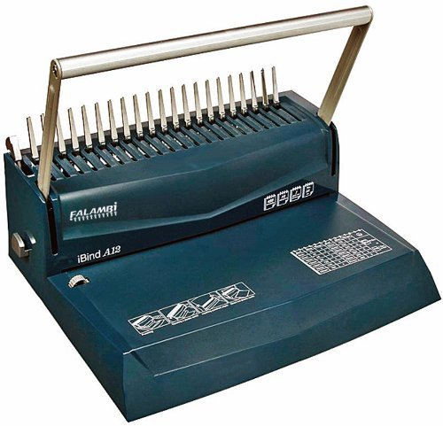 Bindegerät, FALAMBI iBind A12, Spiralbindegerät für bis zu 470 Blatt, Plastikbindung