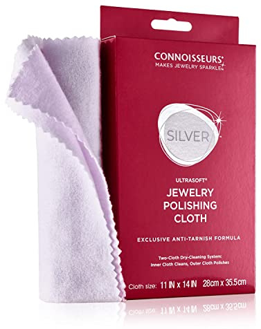Connoisseurs Premium Edition Extra Large Ultrasoft Polishing Cloth | Anti-Tarnish 11x14 Jewellery Cleaning Polishing Cloths