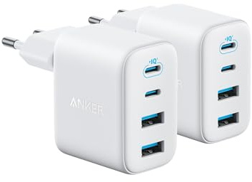 Anker Zolo 50W USB C Ladegerät, 4-Port Netzteil mit 2 USB-C und 2 USB-A