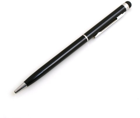 System-S Stylet 2 en 1 pour écran capacitif Noir pour Tablette PC Smartphone PDA