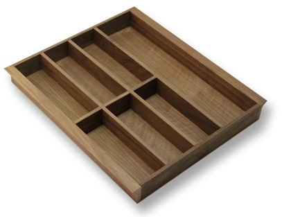 Besteckeinsatz NUSSBAUM 50er Schubl. B 410 x T 462 mm passend für Hettich InnoTech 16 + 19 mm Schubladen