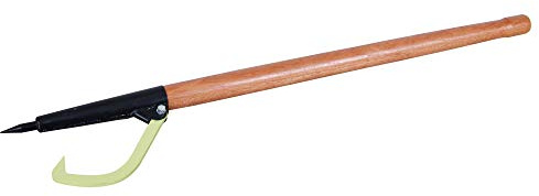 Timber Tuff 4-Foot Peavey Log Roller, Lightweight Wood Handle and Hook Tool for Heavy-Duty Lifting, Lumber, Logging, and Firewood, TMW-01, Brown