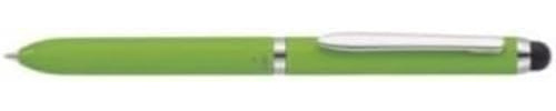 Online 31048/3D - 3-in-1 Multi Touch Pen Green, 2-Farb-Kugelschreiber & Touchpen in einem, Multifunktionsstift aus Metall, D1 Standardminen rot und blau, Stylus Tip, grün, Einzelstift
