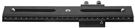 EXMAX 26cm/10.2in 2 Way Macro Shot Focusing Focus Rail Slider 1/4 Quick Screw Release Mount Camera Flash Support Plate with Standard 1/4 Screw