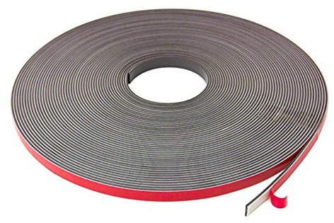 Magnet Expert®, nastro adesivo magnetico in schiuma, 12,7 mm di larghezza x 2,5 mm di spessore, polarità A (5 m di lunghezza)
