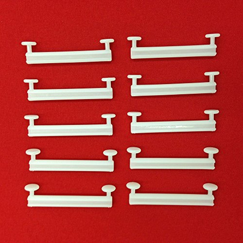 Easy-Shadow - 40 Stück Gleiter für 40 mm 4 cm Schlaufen ohne Schlitz - für Schlaufenvorhang passend für Innenlauf Gardinenstange Gardinenbretter Deckenleiste - weiß