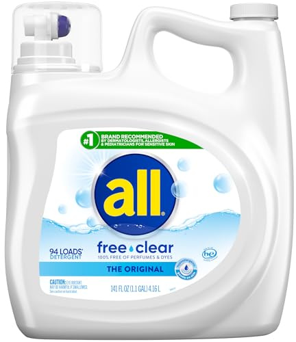 All Free & Clear Wäschekorb, 400 g, Flüssigwaschmittel, 141 fl.oz, für empfindliche Haut