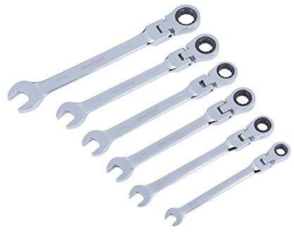 Blue Spot Tools 04312 6 PCE Flexiable Metric Ratchet Spanner Set (8-17MM)