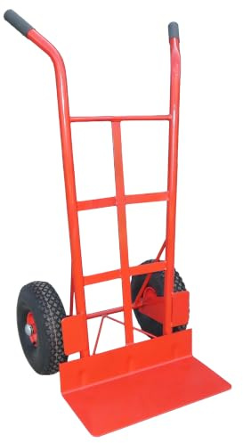 Rough Terrain Sack Truck (450kg Capacity) | Heavy Duty Sack Truck Trolley with Large Plate, Garden Sack Barrow with Pneumatic Wheels