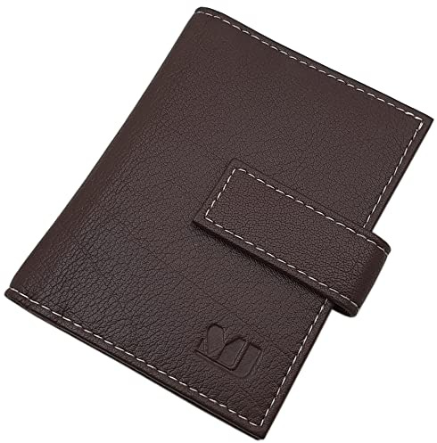 XXL Büffelleder Kreditkartenetui/Kartenetui/Visitenkartenetui/Scheckkartenetui/Kartenmäppchen MJ-Design-Germany mit RFID & NFC Schutz (Braun)
