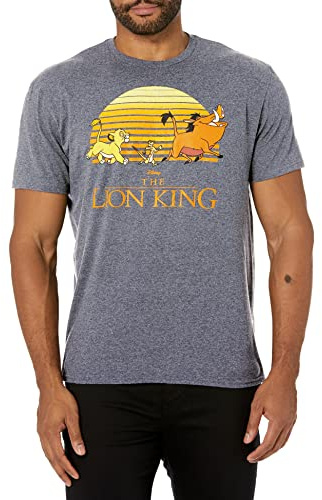 Disney Lion King Men's T-Shirt, Charcoal Heather, XXL
