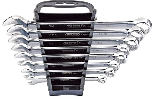 Draper 85939 Imperial Combination Spanner Set (8 Piece), Silver