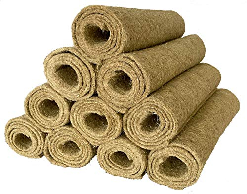 pemmiproducts Nagerteppich 100% Hanf, 100 x 50 cm ca. 5 mm dick, 10er Pack, Nagermatte, Hanfmatte für Kaninchen,Meerschweinchen, Nager,Hemp mat