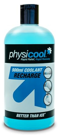 Physicool Bandage Recharge Coolant Bottle 500mL – Recharges Small & Large Wraps, Up to 7 Uses Per Bottle – Ideal for Muscle Soreness, Swelling & Post- Surgery Recovery