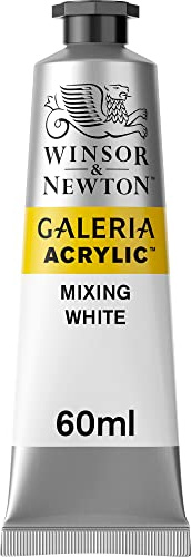 Winsor & Newton 2120415 Galeria Acrylfarbe, hohe Pigmentierung, lichtecht, buttrige Konsistenz, 60 ml (1er Pack) Tube - Mischweiß