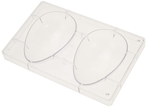 Decora 0050054 Stampo Professionale per Uova di Cioccolato, In Policarbonato, 2 Cavità, 150 x 100 mm, Ideale per Realizzare un Uovo Lucido e Croccante, Design Professionale, Made in Italy