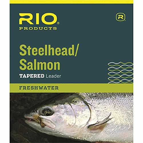 RIO Fly Fishing Salmon/Steelhead 9' 16Lb Leaders (Pack 3), Glacial Green