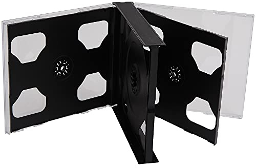 Dragon Trading® Lot de 5 boîtiers CD DVD à 5 plateaux 25 mm avec plateau noir