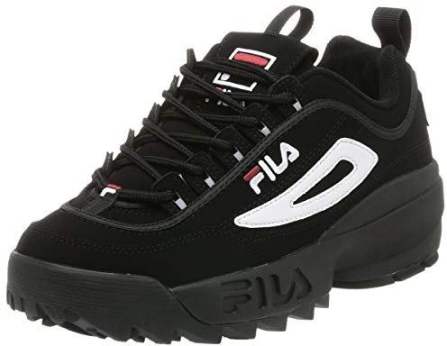 Fila Sneaker Strada Disruptor Uomo, Nero/Bianco/Rosso Virtuale, 41.5 EU