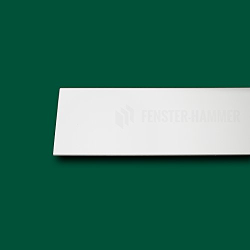 Flachleiste Abdeckleiste Fensterleiste 80mm breit 6m lang Kunststoff Flachprofil