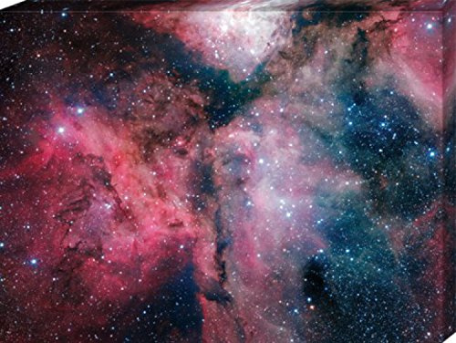 1art1 Der Weltraum Poster Leuchtender Sternenstaub Und Kosmische Wolken Bilder Leinwand-Bild Auf Keilrahmen | XXL-Wandbild Poster Kunstdruck Als Leinwandbild 80x60 cm