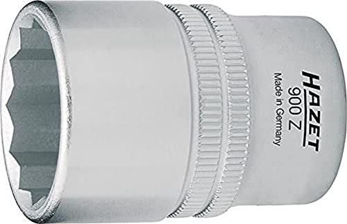 HAZET 900AZ-9/16 38 mm 12-Point Traction Profile Socket - Chrome-Plated/Polished