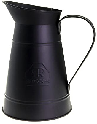 Redecker Dekorative WC Bürste - Waschkanne, Schwarz, Metall, 21 cm