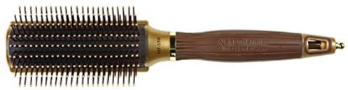 Olivia Garden NanoThermic Brosse Styler, 9 rangs - Antibactérien, Céramique, Antistatique, Tourmaline-Ion et Poils en Nylon