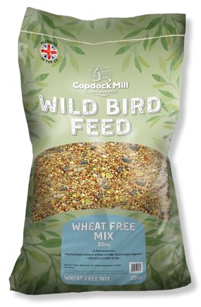 Copdock Mill Wheat Free Wild Bird Seed 20kg – Deters Pigeons – All Year-Round Bird Food – Bird Seed for Small Garden Birds Such as Robins, Blackbirds and Sparrows – 100% Natural