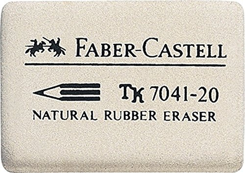 10er Sparpack Faber-Castell 184120 Radiergummi 7041-20 40 x 27 x 10 mm (10, 40x27x10 mm)