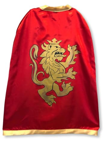 Liontouch - Edler Ritterumhang für Jungen, Rot | Für Kinder von 3-8 Jahren – Einheitsgröße | Mittelalterlicher Spielumhang | Perfektes Zubehör für Verkleidung, Kostüme & Ritter-Rollenspiele