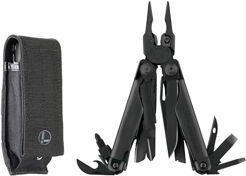 Leatherman - Surge, Nero con Fodero MOLLE Nero