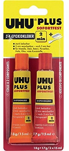 Zweikomponenten-Epoxidharzkleber UHU® plus sofortfest, Inhalt 35g