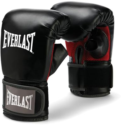 Everlast Mixed Martial Arts Heavy Bag Gloves, Schwarz, L-XL