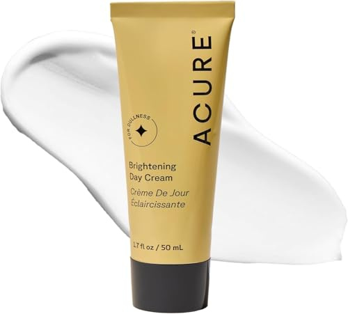 Acure Brightening Day Cream - Cica Cream, Anti Aging Moisturizer to Brighten for Women & Men, Facial Lotion, Skincare with Argan Oil to Replenish, Tone Dry Skin & Hydrate, Cruelty Free - 1.7 fl oz
