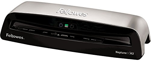 Fellowes Neptune A3 Laminator Machine for Office Use - Rapid 1 Minute Warm Up Time with Anti Jam Technology – 80-175 Micron – 10 A4 Laminating Pouch Starter Pack Included - Silver