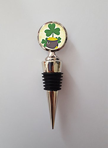 Irish Luck Polished Metal Wine Bottle Stopper Ideal Birthday Keepsake Gift N464