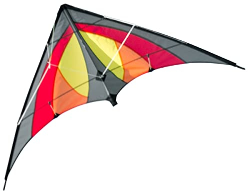 CIM Lenkdrachen - Shuriken MUSTHAVE Red Desert - Drachen für Kinder ab 8 Jahren - 120x60cm - inklusiv Steuerleinen auf Rollen - Einsteiger Lenkdrachen