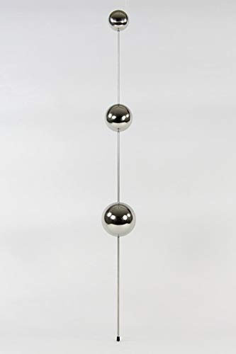 HeuSa Tech Edelstahlkugel 1x3 Schwimmkugel, Dekoration, Rosenkugel, Durchmesser Ø 6/8/10 cm mit Stab