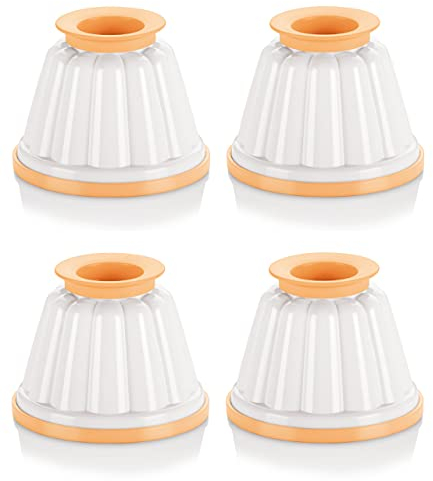 Tescoma 630590 Juego de 4 flaneras onduladas, De plástico, Color Blanco, Amarillo