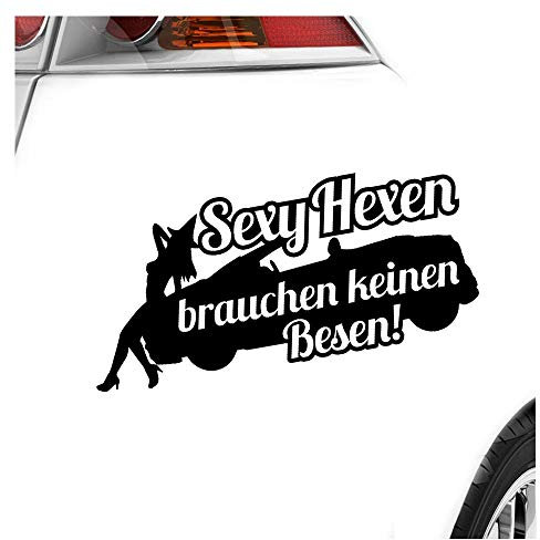 Kiwistar - Autoaufkleber - Sexy Hexen brauchen keinen Besen Fun Heckscheibenaufkleber - Aufkleber Auto Kfz Fahrrad, LKW, Truck Mofa