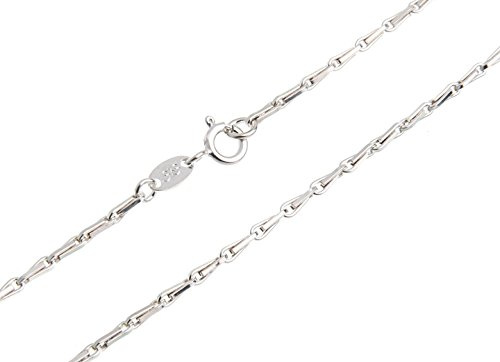 Haferkornkette, Silberkette - 2mm Breite - Länge wählbar 38cm-90cm - echt 925 Silber