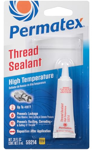 Permatex 59214 High Temperature Thread Sealant, 6 ml Tube, Pack of 1