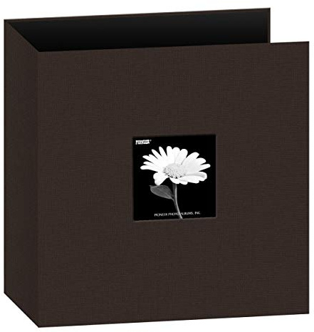 8.5x11 Fabric Frame 3-Ring Binder Scrapbook, Chocolate Brown