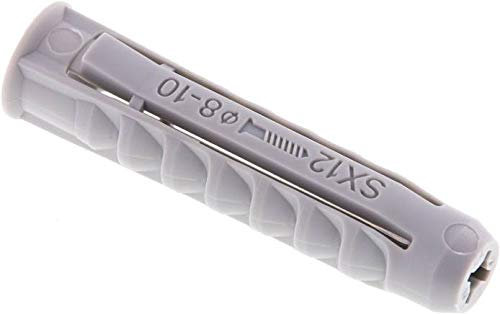 FISCHER Dübel, SX12 mit Rand, 25er Pack Ausführung:mit Rand Bohrer Ø:12mm min. Bohrlochtiefe:80mm