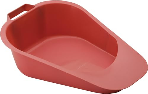 NOVA Portable Bedpan & Female Urinal – Spill-Resistant Plastic Bed Pan with Built-in Handle for Bedridden, Elderly, Post-Surgery Patients – Easy Clean for Women & Men, Pink